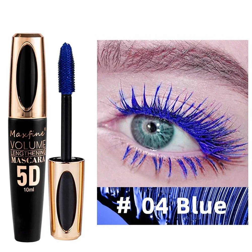 5D Mascara Thick Slender Curly Waterproof and Sweatproof 24h Lasting Effect Without Smudge Mascara Makeup Tools