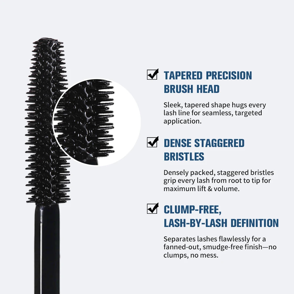 Lengthening & Volumizing Mascara Water-Resistant Long-Lasting Nourishing Strengthen Mascara Glossy Natural Finish Eye Makeup