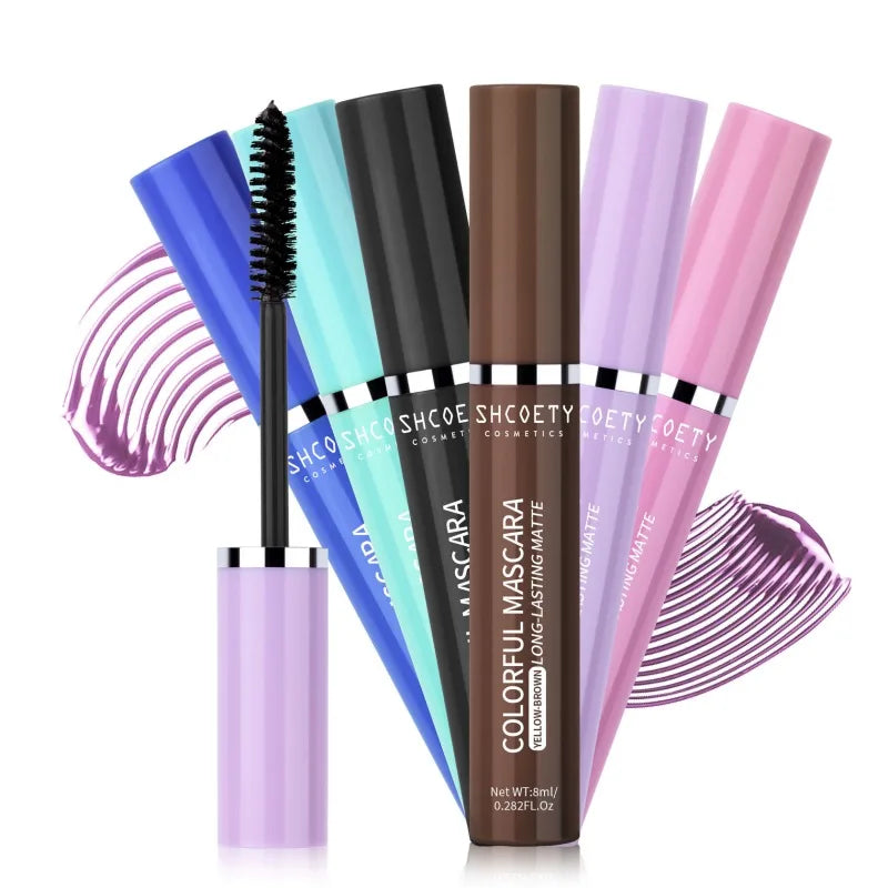 Colorful Mascara, Waterproof and Non-smudged, Slender, Thick and Curly, Christmas Stage Hot Makeup