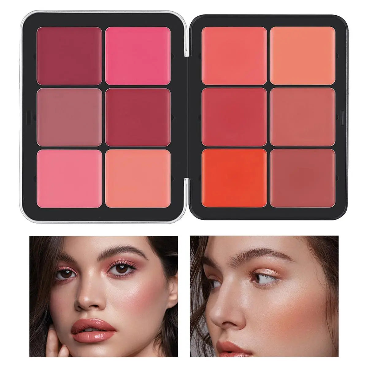 12 Colors Waterproof Matte Blush Palette Medium Buildable Coverage Long-Lasting Natural Finish Light and Breathable