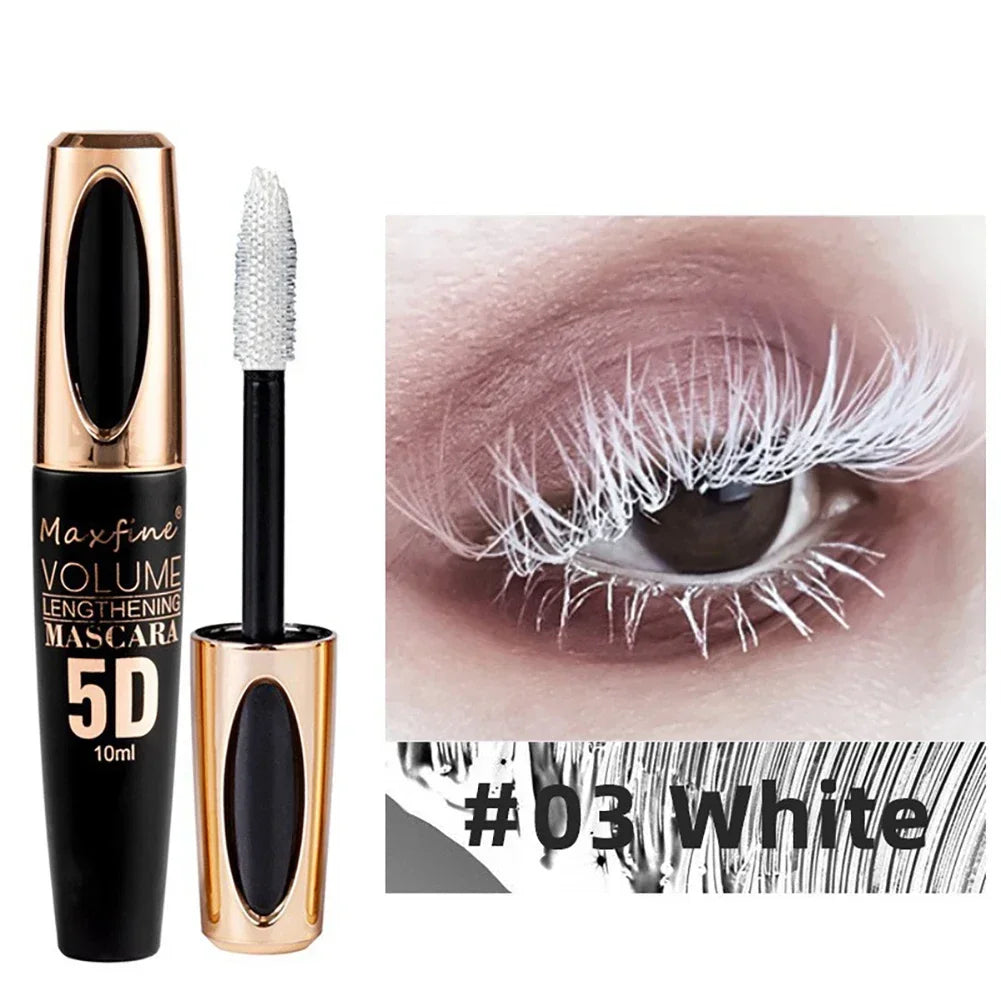 5D Mascara Thick Slender Curly Waterproof and Sweatproof 24h Lasting Effect Without Smudge Mascara Makeup Tools